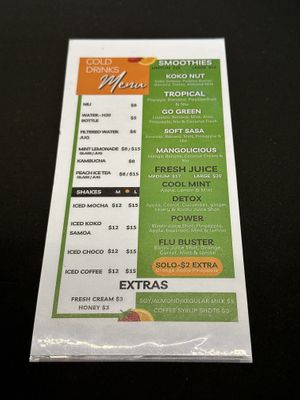 Cold drinks  at Rivaiv Cafe - Maybe closed in Apia