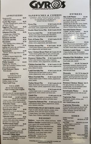 Vegan falafel pita & lentil soup & …  at Gyros Mediterranean in Albuquerque