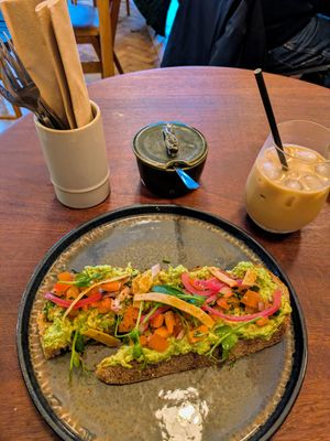 Avo crunch toast at Kopi and Chai in Sheffield