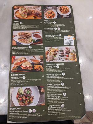 Plant-based menu at Getfresh - Siam Paragon in Bangkok