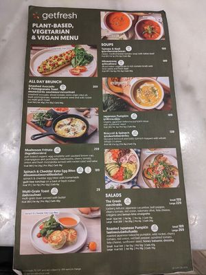 Plant-based menu page 2 at Getfresh - Siam Paragon in Bangkok