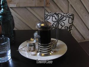 The French press coffee was not so good (too weak, even after waiting to brew a good long time) and there were ants in the sugar. at The Fix in Nevada City