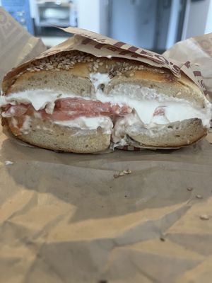   at Leo's Bagels in New York City