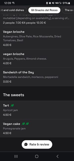 QR code menu options at Caffè Rosso in Venice