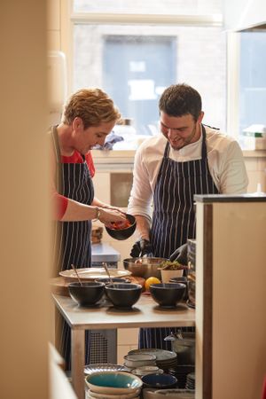 Our Butcher Gustavo teaching his favorite dish at De Vegetarische Slager Shop in Rotterdam