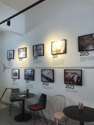 History of the company.  at De Vegetarische Slager Shop in Rotterdam