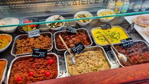 What you can but or have as a lunch at De Vegetarische Slager Shop in Rotterdam