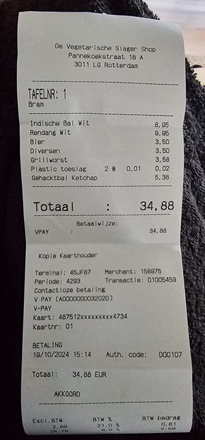  at De Vegetarische Slager Shop in Rotterdam