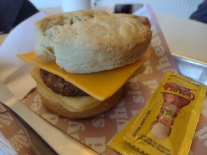 Vegan Breakfast Biscuit Sandwich at Sleepyhead Coffee - Main St in Chattanooga