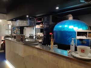 Oven and kitchen entrance at le Fratel in La Rochelle