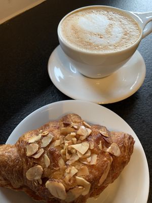 Vegan almond croissant close up ☺️  at Coffee Fox in Savannah