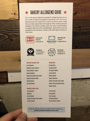 I got the vegan brownie and the lemon bread and it was amazing!! I think they only have 1 to 2 vegan options each day and then vegan chocolate chip cookies on hand. So delicious! at Coffee Fox in Savannah