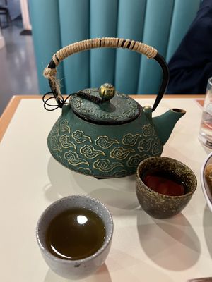 A pot of Green Tea   at Fat Choy - Maybe closed in Englewood