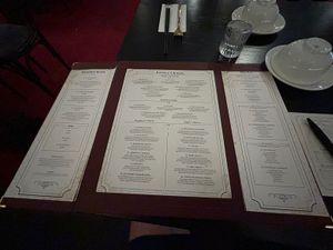 Menu  at Sauvage in Munich