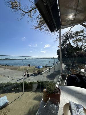 Stunning view from the top deckk  at Malibu Farm in San Diego