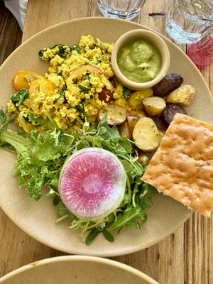 Tofu scramble  at Malibu Farm in San Diego
