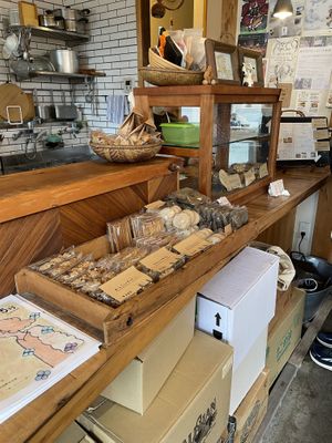 Counter with cookies  at Kyonooyatsu to Coffee in Hadano