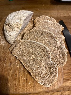 Wholewheat bread.  Organic flour, locally sourced in Japan. at Koyasan Space in Wakayama