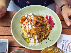 Baba ganoush with haloumi at The Hummus Connection  in Nuremberg