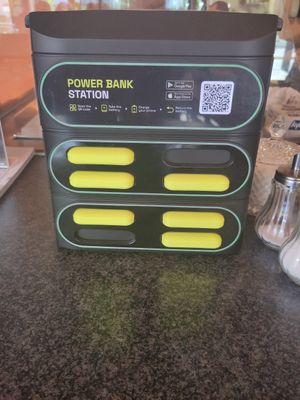Charging station for customers at The Hummus Connection  in Nuremberg