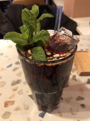 Homemade Lebanese ice tea (6€) #Veganuary at The Hummus Connection  in Nuremberg