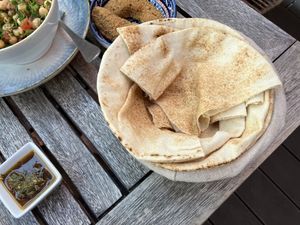 Flatbread  at The Hummus Connection  in Nuremberg