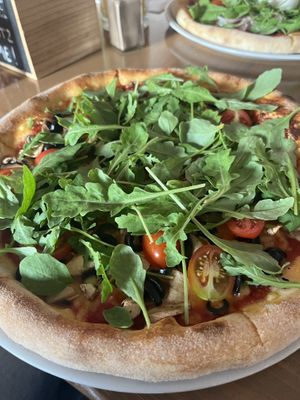 Vegan pizzaa  at Pizzeria Liberta in Cesky Krumlov