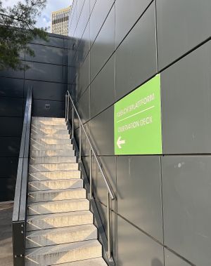 Observation deck with skyline view  #Veganuary at ALEX in Frankfurt