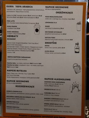 Menu page 2 at Caramba in Gorlice