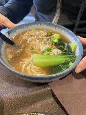 Rice noodles in broth  at Maoji in Milan