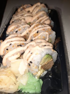 California Roll mit Fake Fried Chicken at An Lac Chay in Landshut