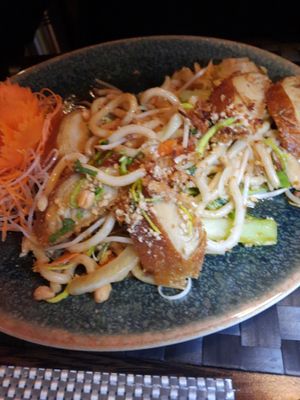 Udon Xao mit Fake Duck at An Lac Chay in Landshut