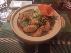 Udon with vegan shrimps at An Lac Chay in Landshut