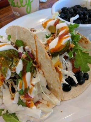 Korean tacos at Veggie Grill in Laguna Niguel
