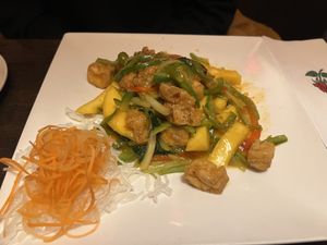 Mango with tofu  at Bamboo House in Frenchtown