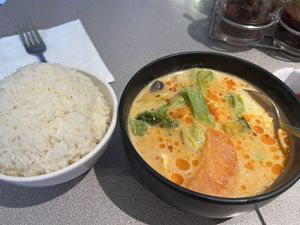 Pumpkin curry with tofu and veggies 🥦   at King of Thai Boat Noodles in Honolulu