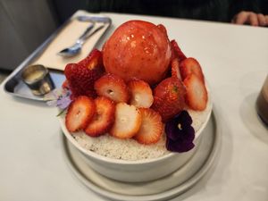 Strawberry Bingsu at Nimbo in Melbourne