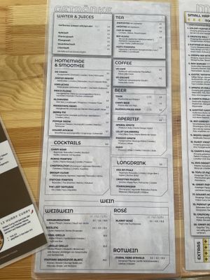 menu drinks  at Cham  in Hamburg