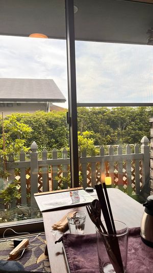 The view from our table. at  Ikuri in Kyoto