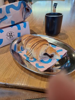 Schoggigipfeli & Cappuccino at Bakery Bakery - Basel SBB in Basel