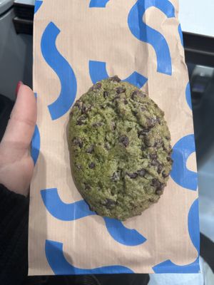 Matcha cookie #Veganuary at Bakery Bakery - Basel SBB in Basel