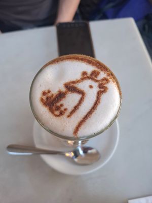 London fog oat tea latte at Lumi in North West London