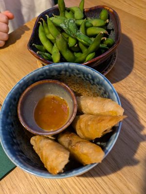 Frühlingsrollen und Edame at Chay Vegan Göttingen in Gottingen