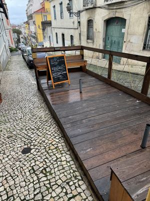 Outside seating, when dry!   at Pequeno Café e Bistrô - Príncipe Real in Lisbon