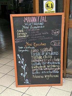 Menu 1  at Manantial - Jr Carabaya in Lima