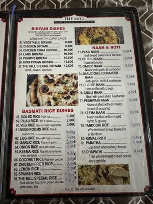 number 51 and rice without egg  at The Mill in Tenerife