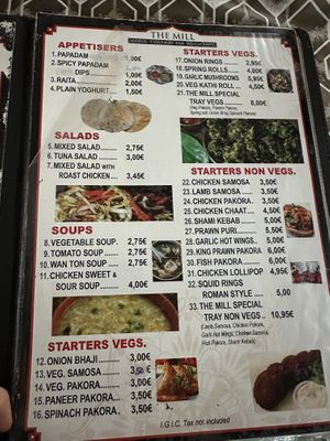 All except with dishes with paneer or those with meat/fish in their name   at The Mill in Tenerife