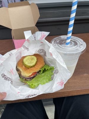 Chicken sandwich and vanilla milkshake!   at Bubbie's in Arlington
