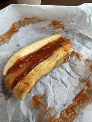 Hot dog (the one is passable - I just had a craving this day 😋)   at Bubbie's in Arlington