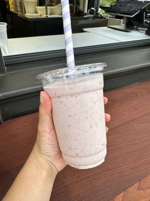 Strawberry milkshake - delicious   at Bubbie's in Arlington
